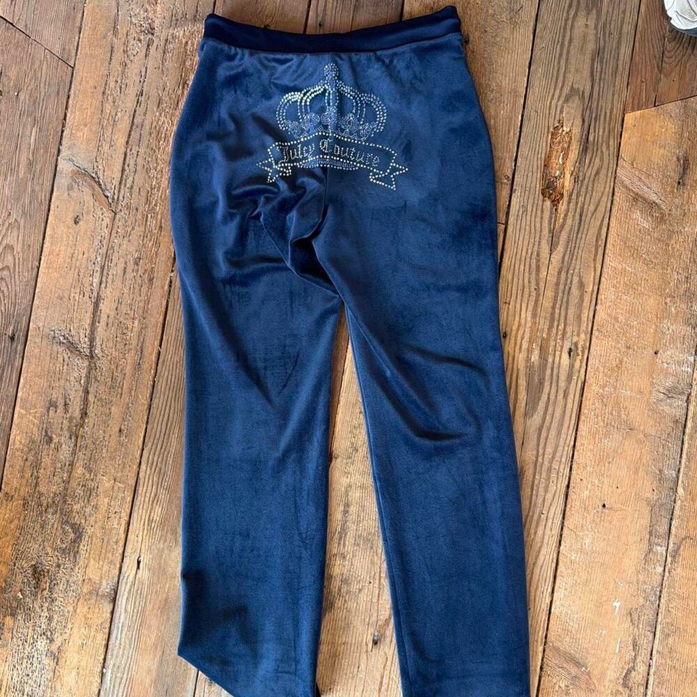 Navy juicy couture velour sweatpants